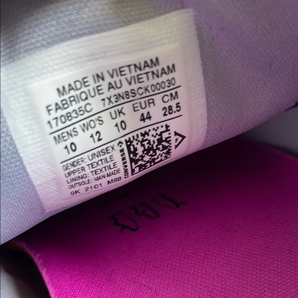 Converse Purple and White Gradient Sneakers - Picture 5 of 5